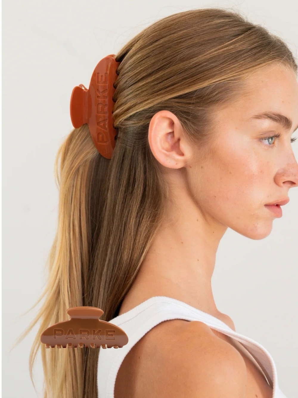 Parke Back To School BURNT ORANGE Claw Clip - NWT